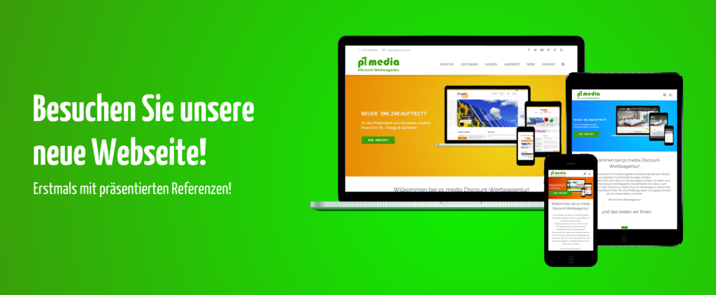 Besuchen Sie unsere neue Webseite von p1 media Discount-Werbeagentur aus Stuttgart www.p1media.com